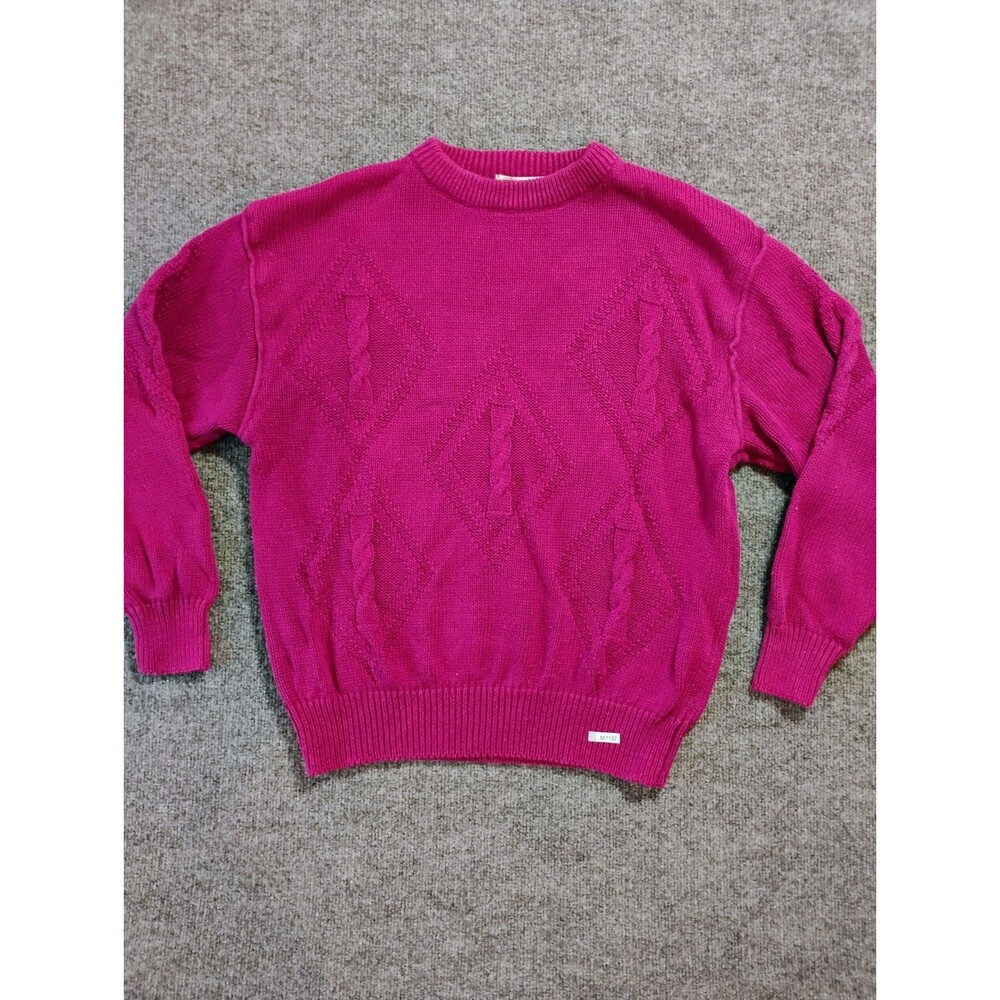 Vintage Gap Clothing Co Sweater Womens Large Pink Ramie Cotton Knit Pullover